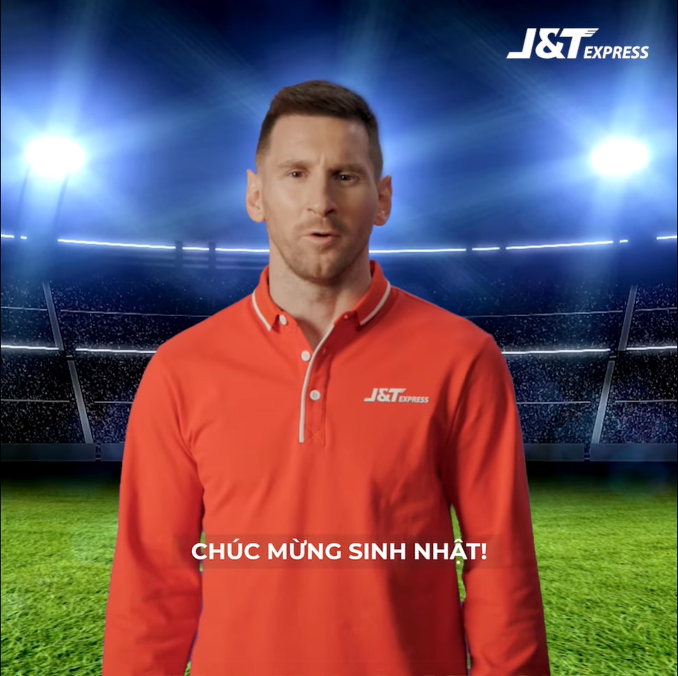 Messi chúc mừng sinh nhật 5 năm J&T Express Việt Nam
